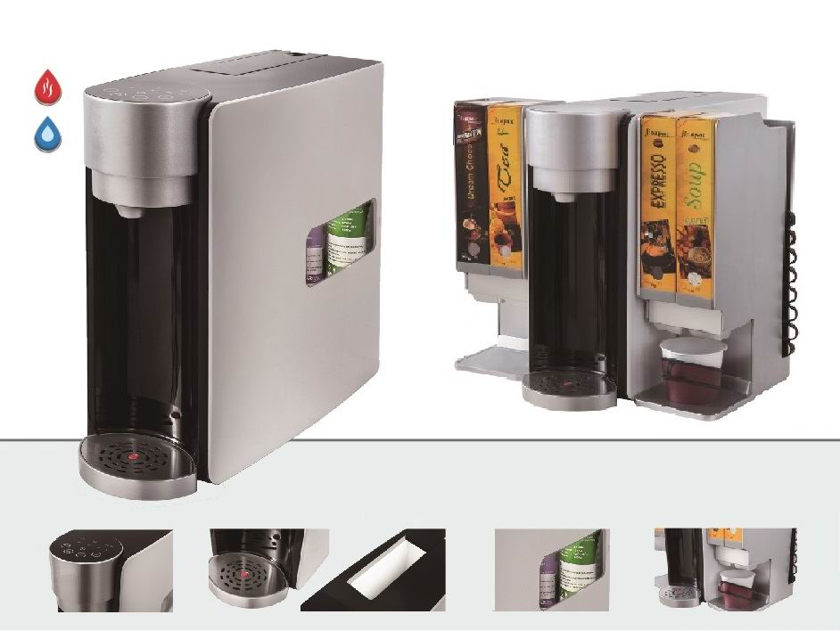 EC-02 water boiler with beverage powder dispenser